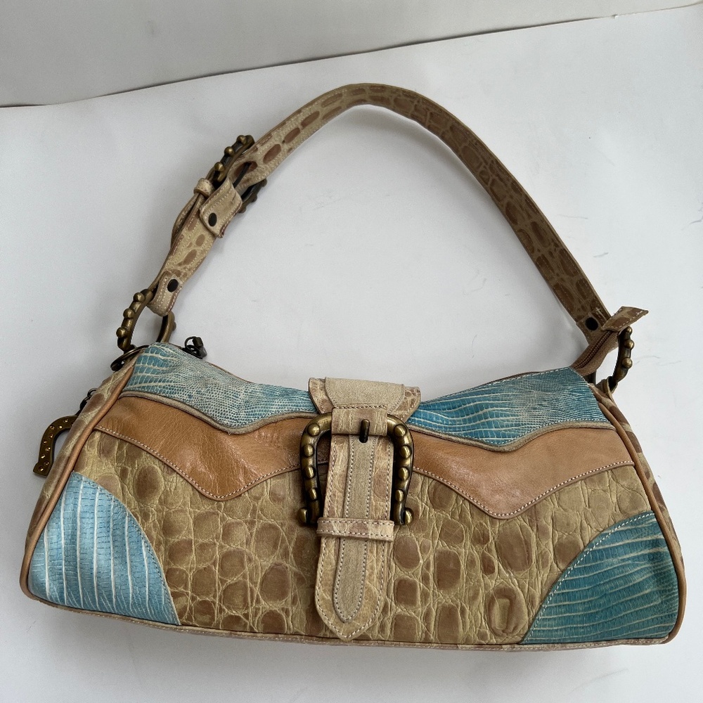 Y2K Authentic Arcadia Genuine Leather Shoulder/Hobo Bag made in Italy - Picture 6 of 8